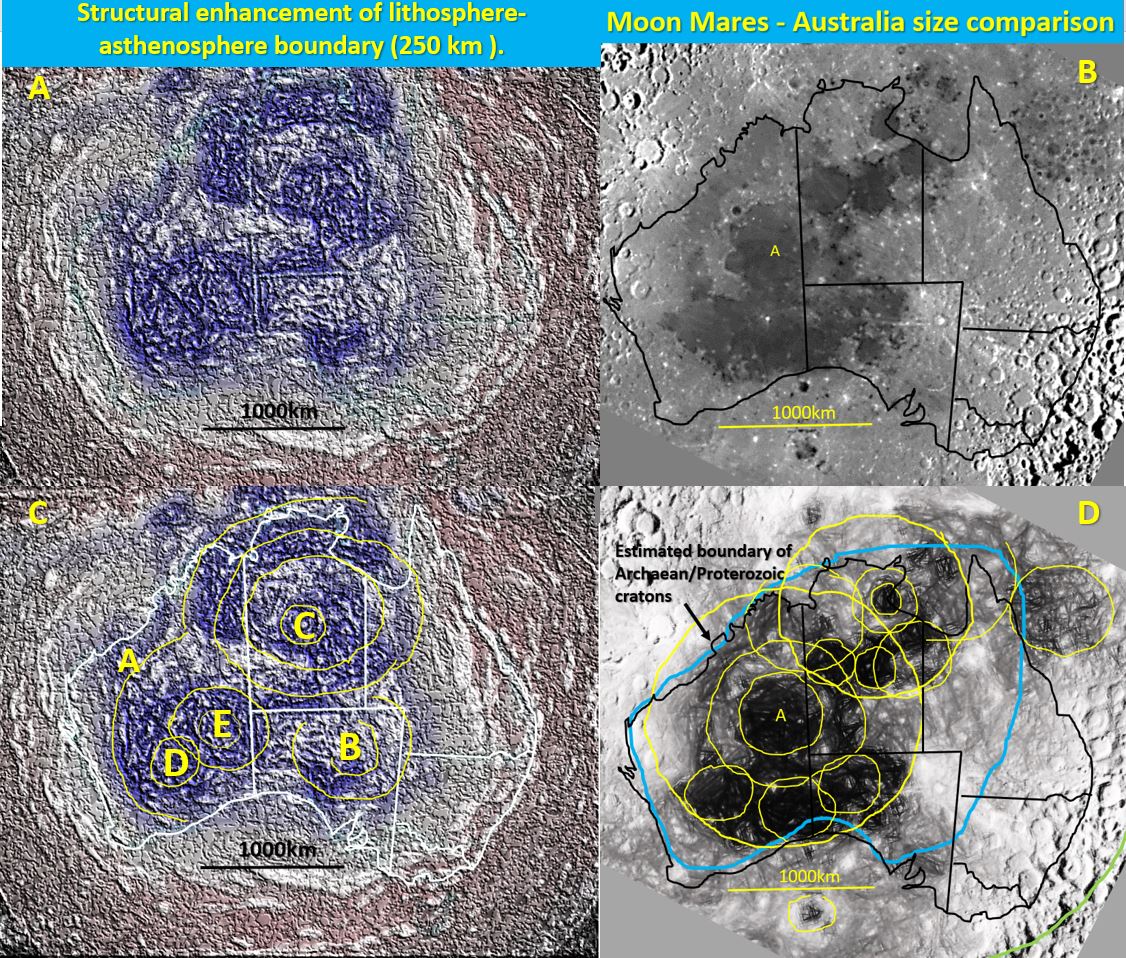 Moon Mares Archaean Craton comparison