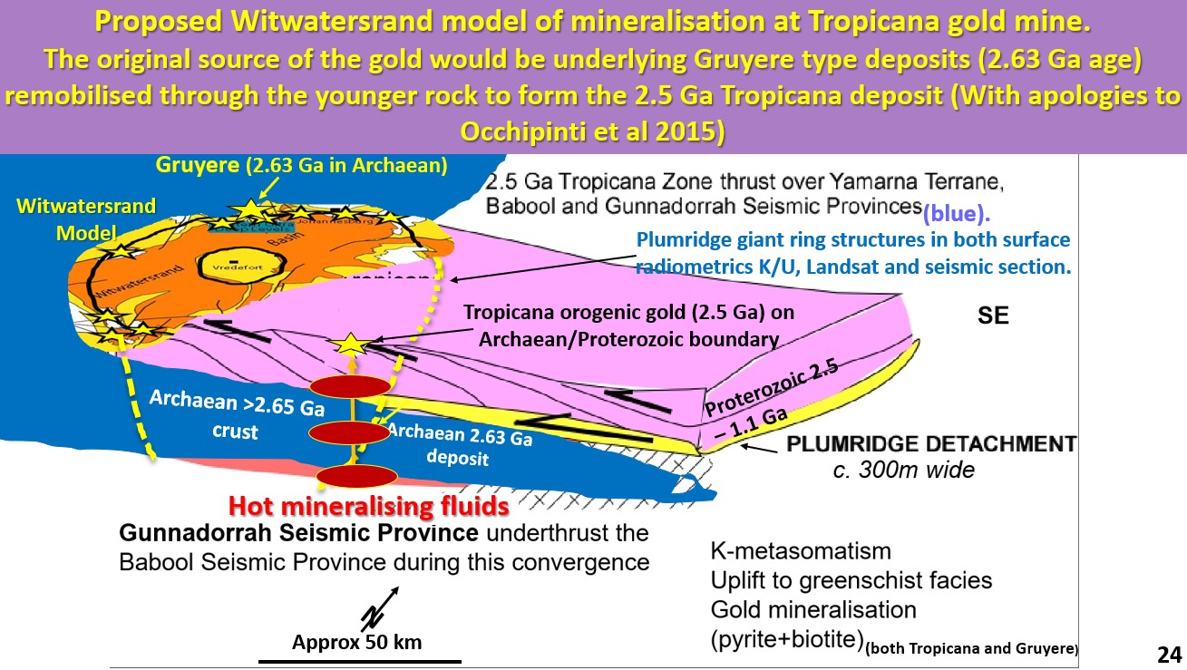 Figure 24. NE Yilgarn Gruyere Tropicana Witwatersrand analogue targeting.