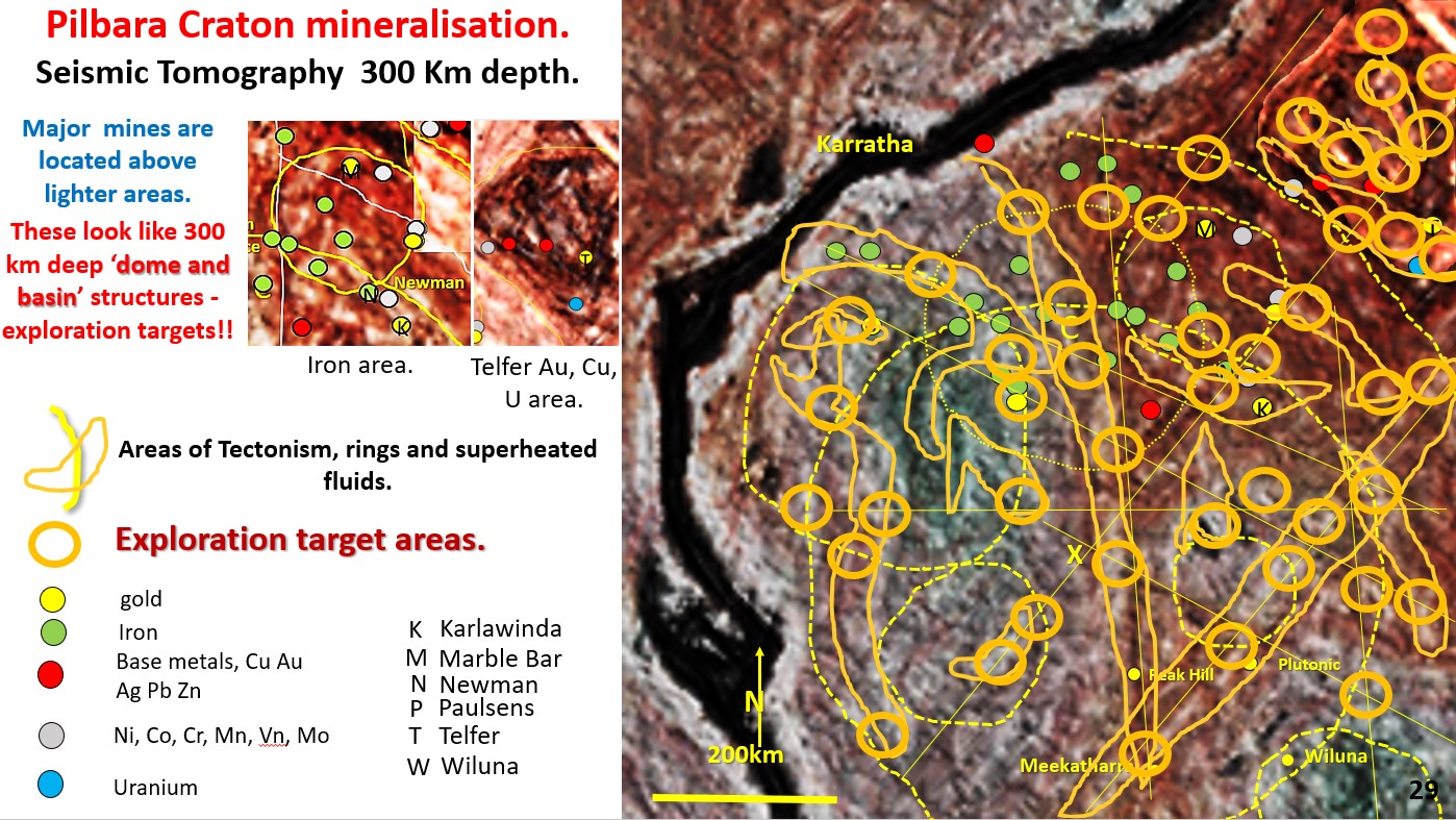 Figure 29. Pilbara Seismic tomography, 300 km depth.